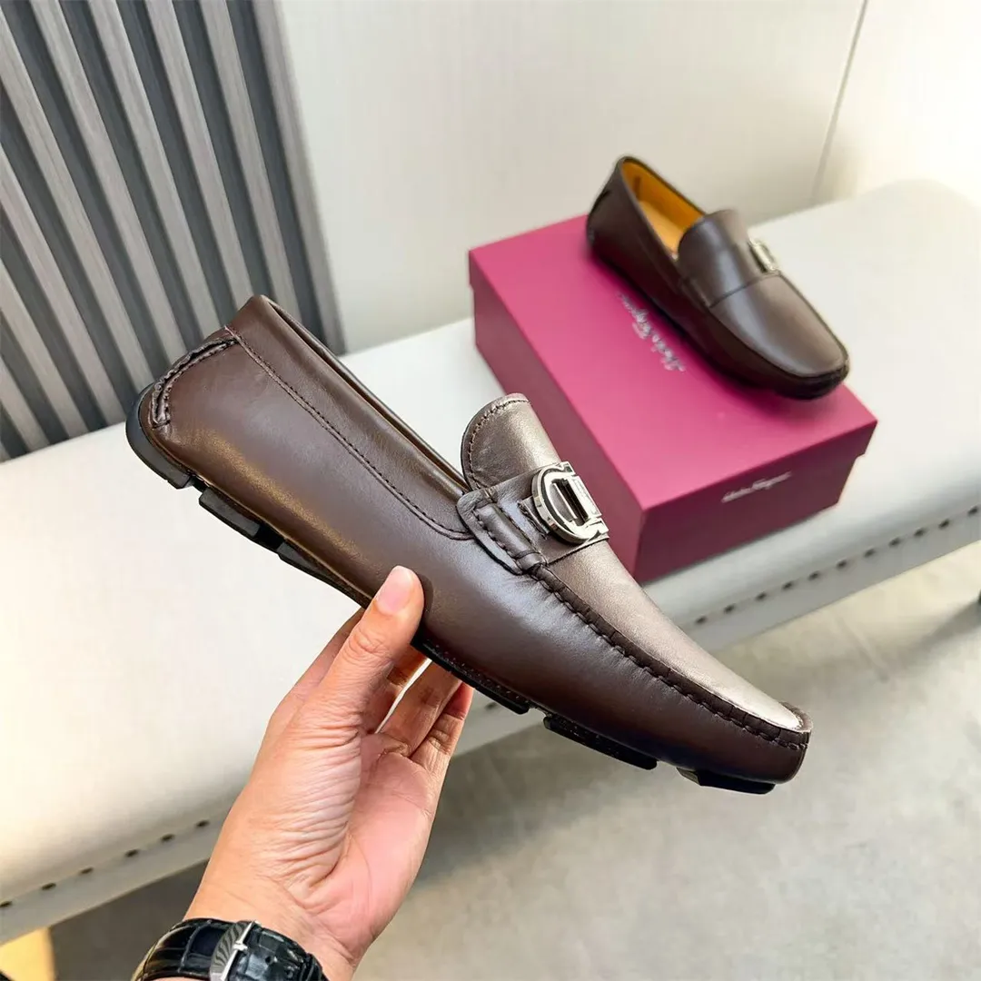 Men's shoes 💰560 Ferragamo new high-end quality 🔥 black cowhide ➕ cowhide lining size 38-45